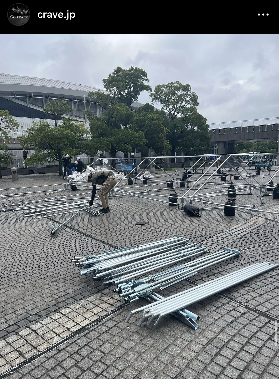 #slidecaption2 テント設営、撤去